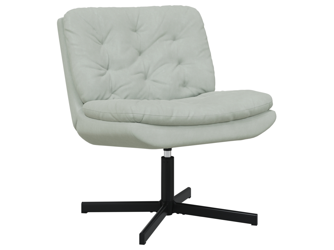 Conjunto 1 Cadeira Giratória Vidaxl Cinzento Veludo (63 X 75 X 76 Cm)