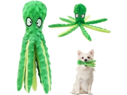 2026 juguete de Peluche Polvo Sem Recheio para Cães Pequenos, Juguete de Mordida Duradouro com Papel Crispante Interativo para Mascotas Verde