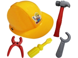 Capacete DISFRAZZES Kit Homem Das Obras E 4 Ferramentas