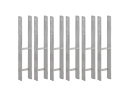 Vidaxl Âncoras De Vedação 6 Pcs 10x6x60 Cm Aço Galvanizado Prateado