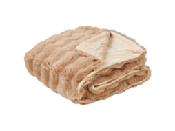 Colcha Peluda De Estilo Moderno Beliani Salka De Pelo Sintético Marrón 150x200x1.5