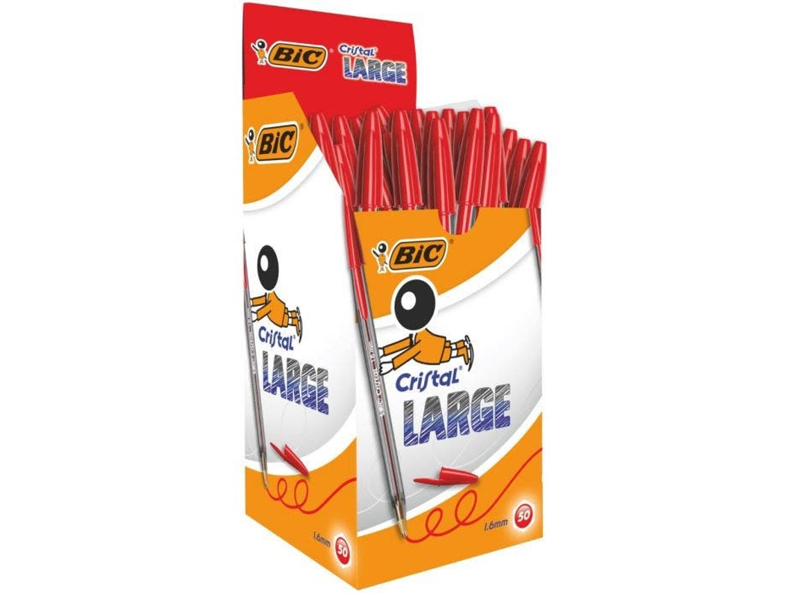 Caneta Esferográfica BIC Cristal Vermelha 50 Peças
