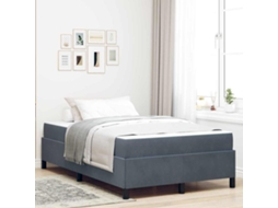 Vidaxl Estrutura da Cama com Colchão Cinza Escuro 120 X 200 Cm Tecido