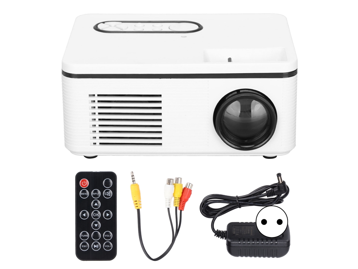 Projetor Led Mini Portátil Suporta Reprodução Hd 1080p e Pode Ler Pen Drives/hds Externos EOOCOO