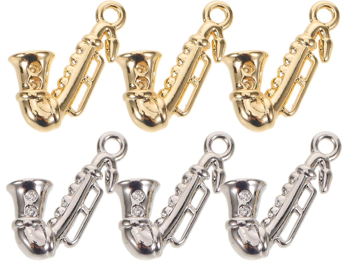 Pingentes De Saxofone, Exclusivos E Duráveis, Leves E Portáteis, Conjunto Com 6 Peças.