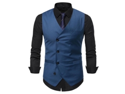 Fasst chaleco V neck para Hombre, Mystdiy, Poliéster, Algodón, Estampado, Manga Corta, Otoño | S/MARCA