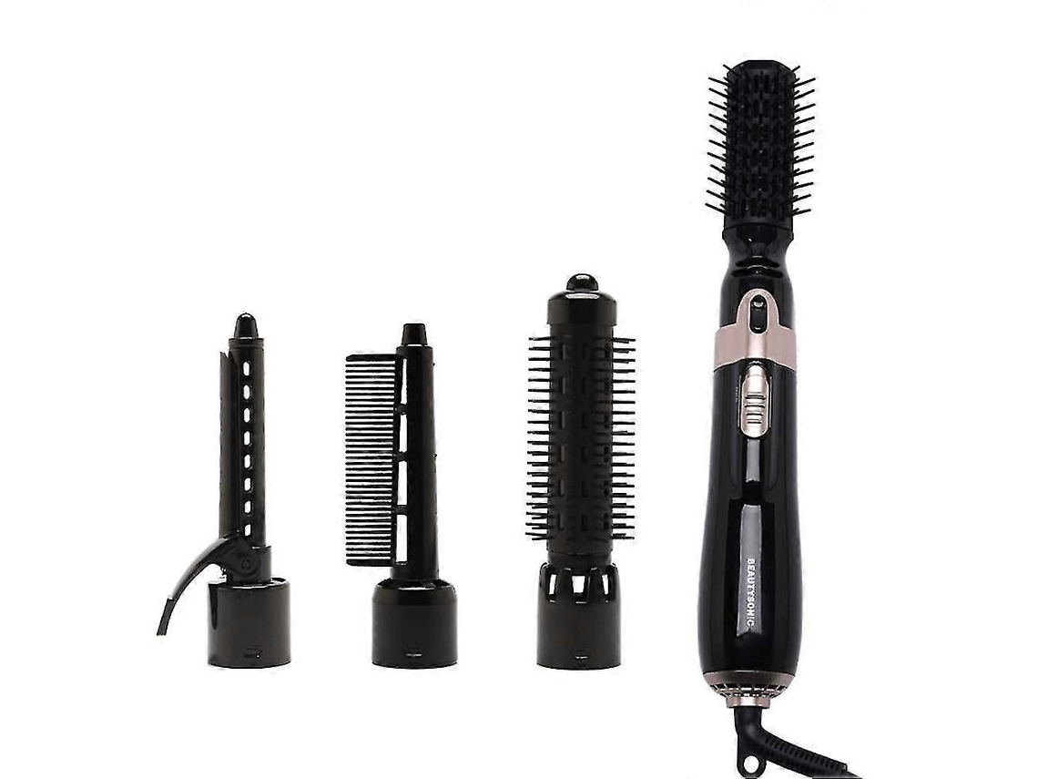 Escova de Ar Quente 4 em 1 com 3 Cabeças, Secador de Cabelo Combinado com Escova Modeladora e Volumizadora. TAISHENGDA