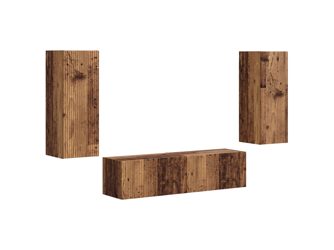 Conjunto de TV Móvel 2 Peças em Madeira Antiga MAISON EXCLUSIVE