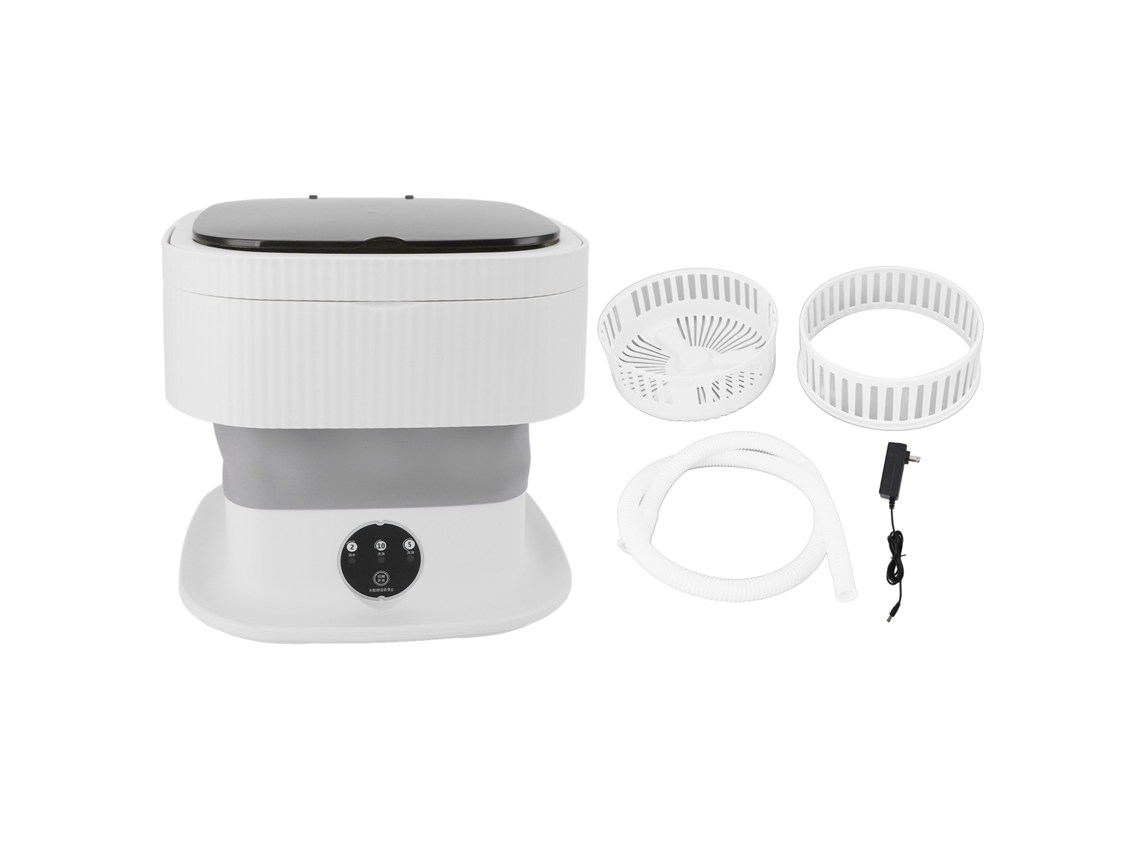 Máquina de lavar portátil 40w mini dobrável 10l lavagem roupas íntimas bebê cinza S/MARCA