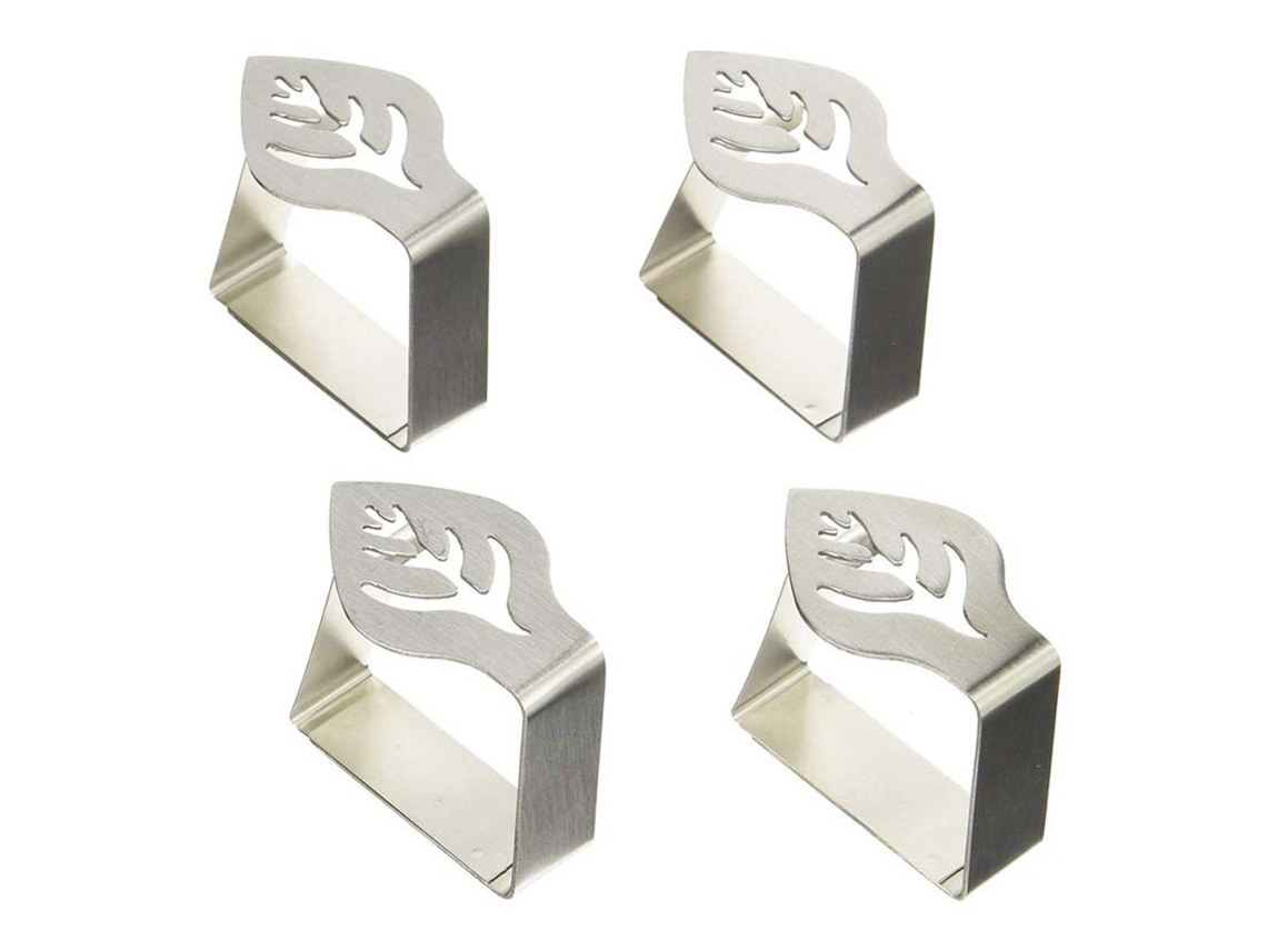 4 Ganchos de Toalha de Mesa em Aço Inoxidável Ajustáveis
