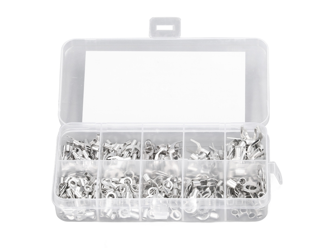Kit De Terminais De Anel E Garfo Laxiscreed 320 Peças Para Cravar, Não Isolados