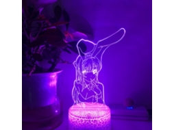 Luminária De Mesa Led, Em Acrílico, Comando Remoto, 16 Cores, Para Cabeceira, Escritório, Sala Ou Ambiente Decorativo