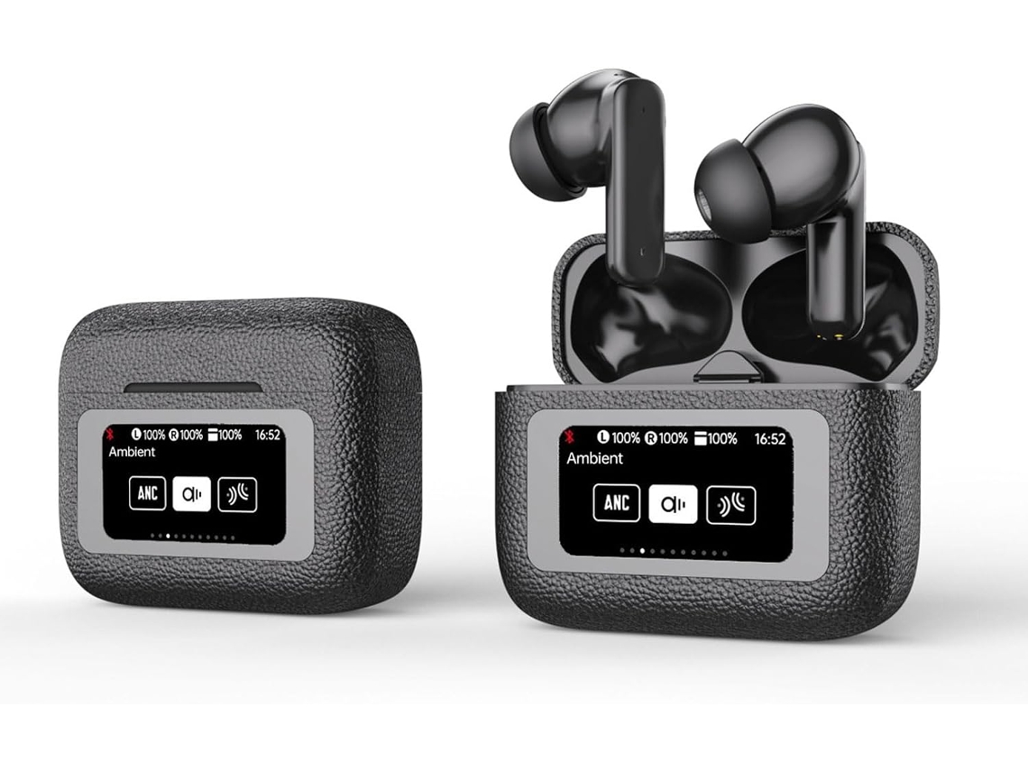 Fones De Ouvido Sem Fio Com Tela Led Sensível Ao Toque Inteligente, Tradução De Idiomas, Som Estéreo Hifi, Cancelamento
