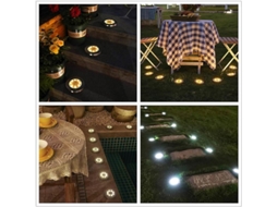 12pcs Luz Solar Led Externa Impermeável Luz Solar Para Jardim Parque Vila 10 Peças 16 Leds Quentes