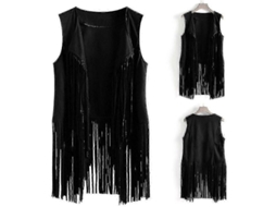 Rabo de cavalo estilo cowboy/cowgirl com mecha longa - Ideal para festas de Halloween, ocasiões casuais e festivas - Poliéster preto