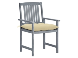 Maison Exclusive - Cadeiras De Jardim Com Almofadões 2 Pcs Acácia Maciça Cinza