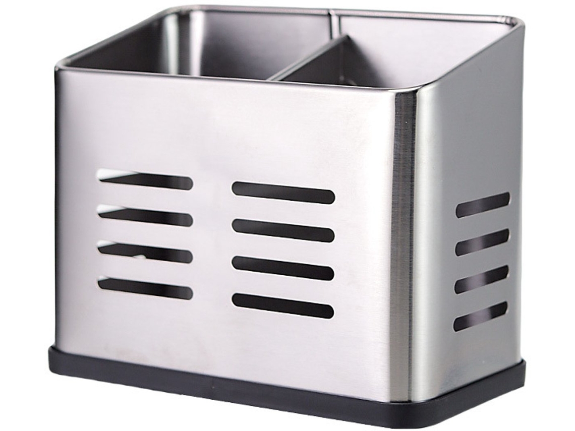 Escorredor De Utensílios Cozinha Ing Em Aço Inoxidável (para Bancada), Adequado Para Secar Panelas E Domésticos (prateado) -aquaforge