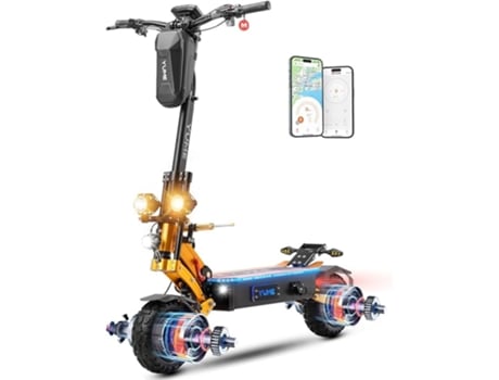 Scooter Elétrica Yume Scooter X11, Amortecedor Tipo C, 27a, 60v, 6000w, Motores Duplos, 80kmh, Autonomia De 90km, Pneus Pneumáticos