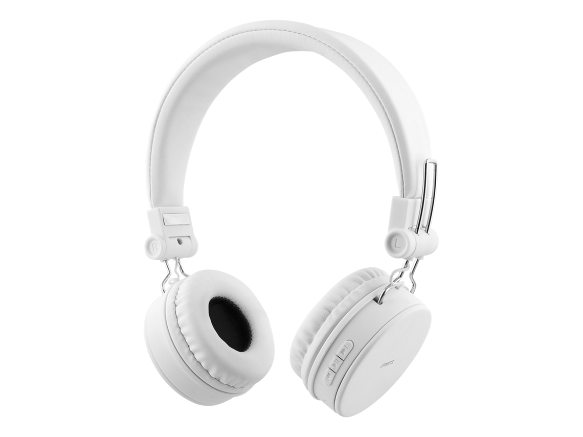 Fone De Ouvido Bluetooth Bt200 Dobrável, Conector De 3,5 Mm, Branco Brilvibera