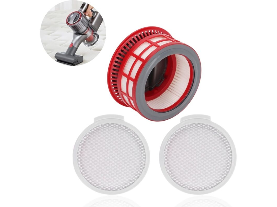 Filtro Frontal de Algodão e 1 Filtro Hepa Traseiro para Aspirador de Pó Sem Fio Roborock H7, Filtro para Aspirador de Pó BRILVIBERA