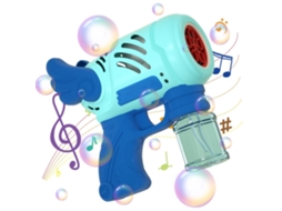Máquina De Bolhas Elétrica Com Luz E Música, Pistola De Brinquedo Para Crianças, Presente Ideal