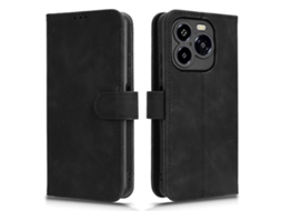 Capa De Couro Tkdaddy Para Oukitel C65 Pro / C65, Capa Tipo Carteira Com Flip E Toque De Pele, Preta