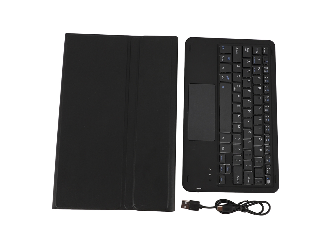 Capa Com Teclado Inteligente Para Tablet Fire Maximum 11 De 11.0 Polegadas Ultra Fina Leve Com Teclado Destacável Suporte Para Caneta Preta