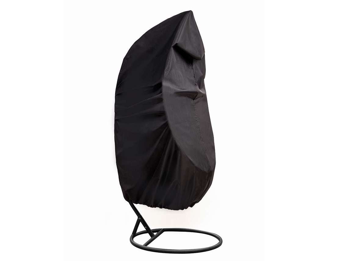 Capas CHRUI para Cadeiras de Jardim em Formato de Ovo, 115*190cm, Pretas