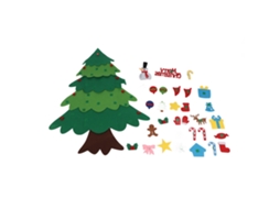 Árvore de Natal DIY Macia com Enfeites e Luzes de Corda LAXISCREED