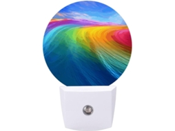 Luminárias Noturnas Com Design De Arco Íris, Luzes Noturnas De Led Com Sensor, Luz Noturna Branca Quente Suave