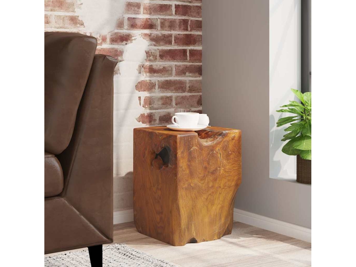 Banco Em Madeira De Teca Maciça 30x30x40 Cm DKD HOME DECOR