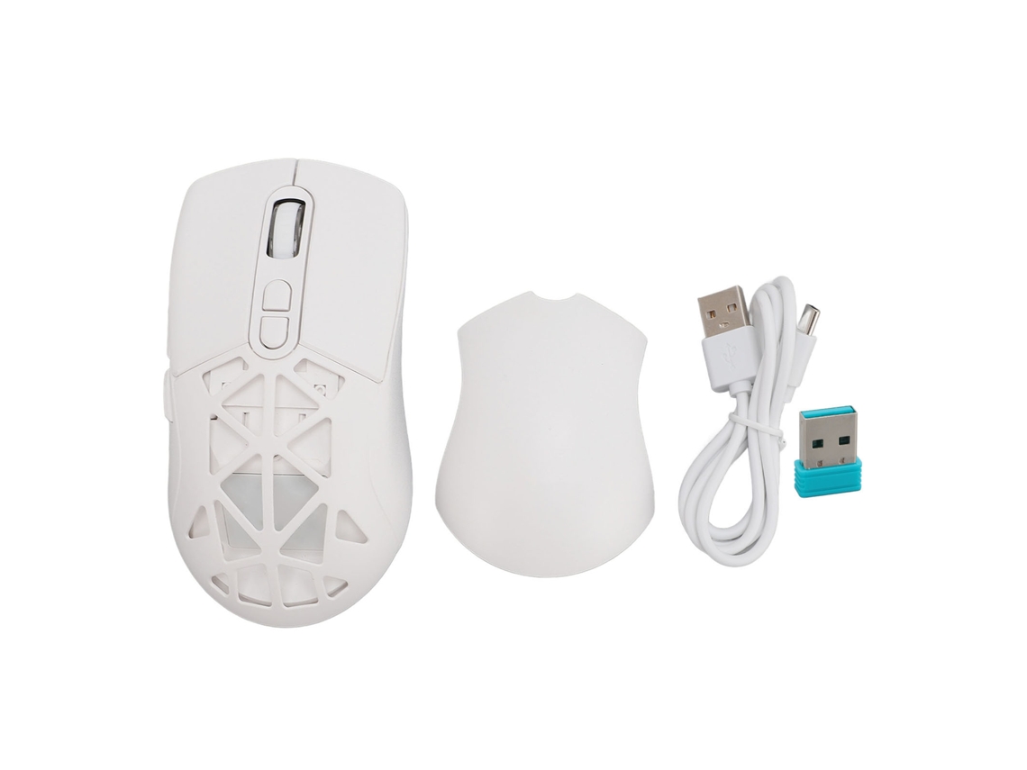 Aetheria mouse Gamer Sem Fio Dual Mode 2.4ghz Bluetooth 5.1 Recarregável com Rgb Branco