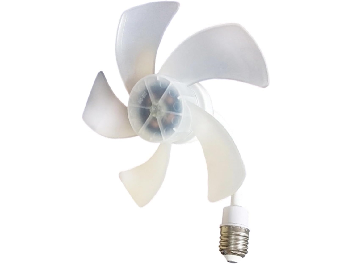 Luminária De Teto Com Ventilador Teto, Soquete E27 E Lâmpadas Led,