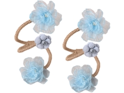 Conjunto De 2 Elegantes Prendedores De Cortina De Arame Com Flores Artificiais Para Quarto
