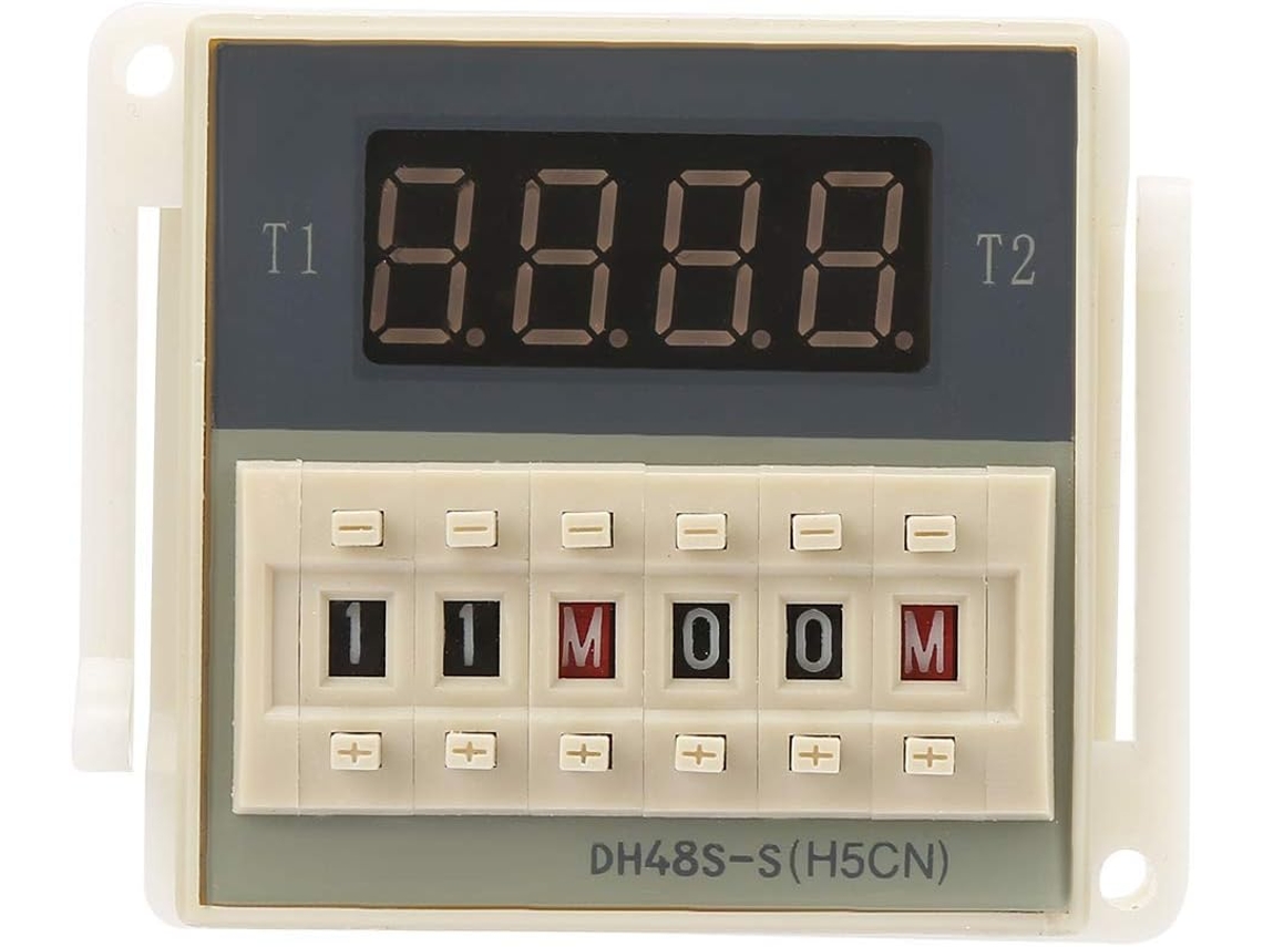 Relé Temporizador Dh48s-2z Com Display Lcd 100 51 Mm (12 Vca Cc)