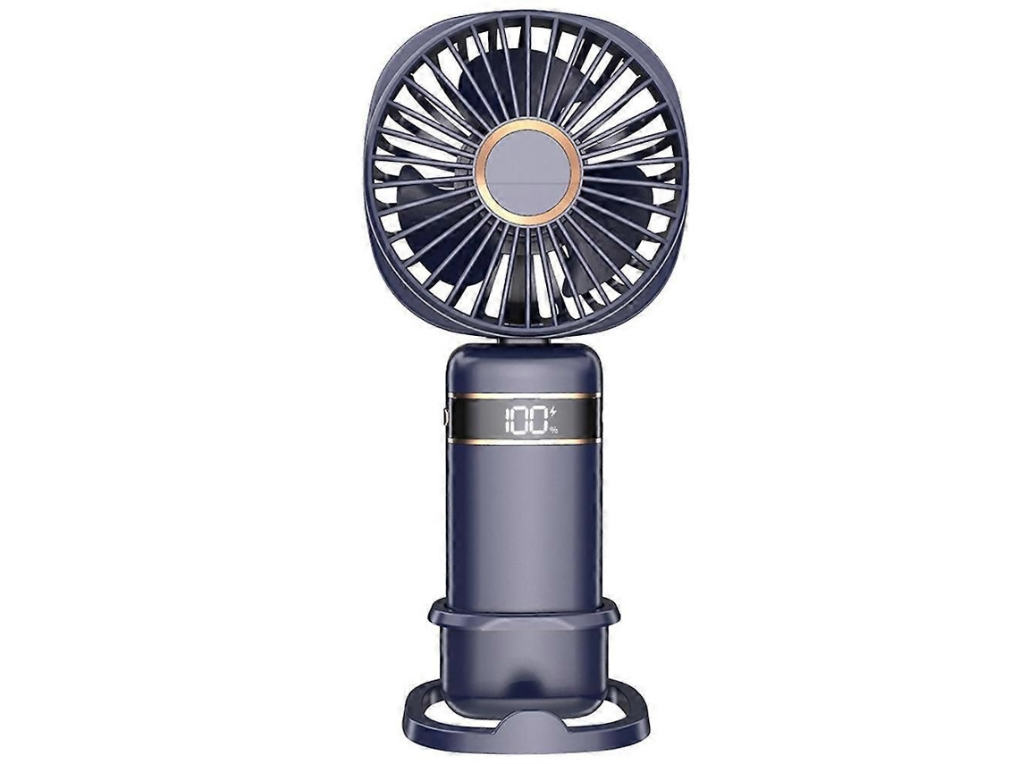 Ventilador Portátil Doméstico Com Display Em Suporte De Mesa Mão Mini Ve Ntilador Recarregável
