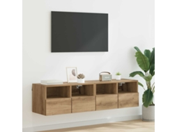 Vidaxl Gabinetes De Tv Na Parede 2 Unid. Carvalho Artesanal