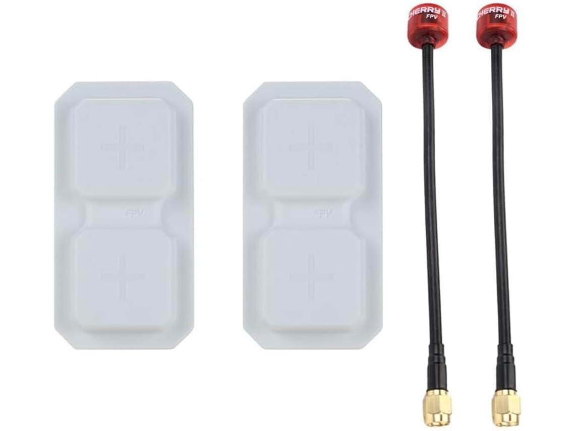 2 Peças Range Plus 2x 5.8g Antena Direcional de Unidade Dupla + Cherry 2ª Geração Lhcp Sma 11dbi para SFUSHOS
