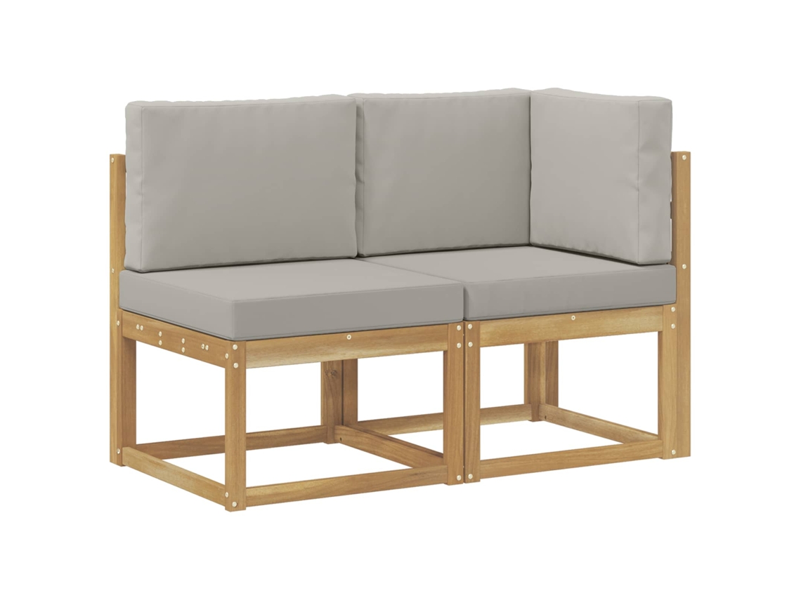 Maison Exclusive - Sofá Médio E De Canto Para Exterior Com Almofada 2 Peça Branco