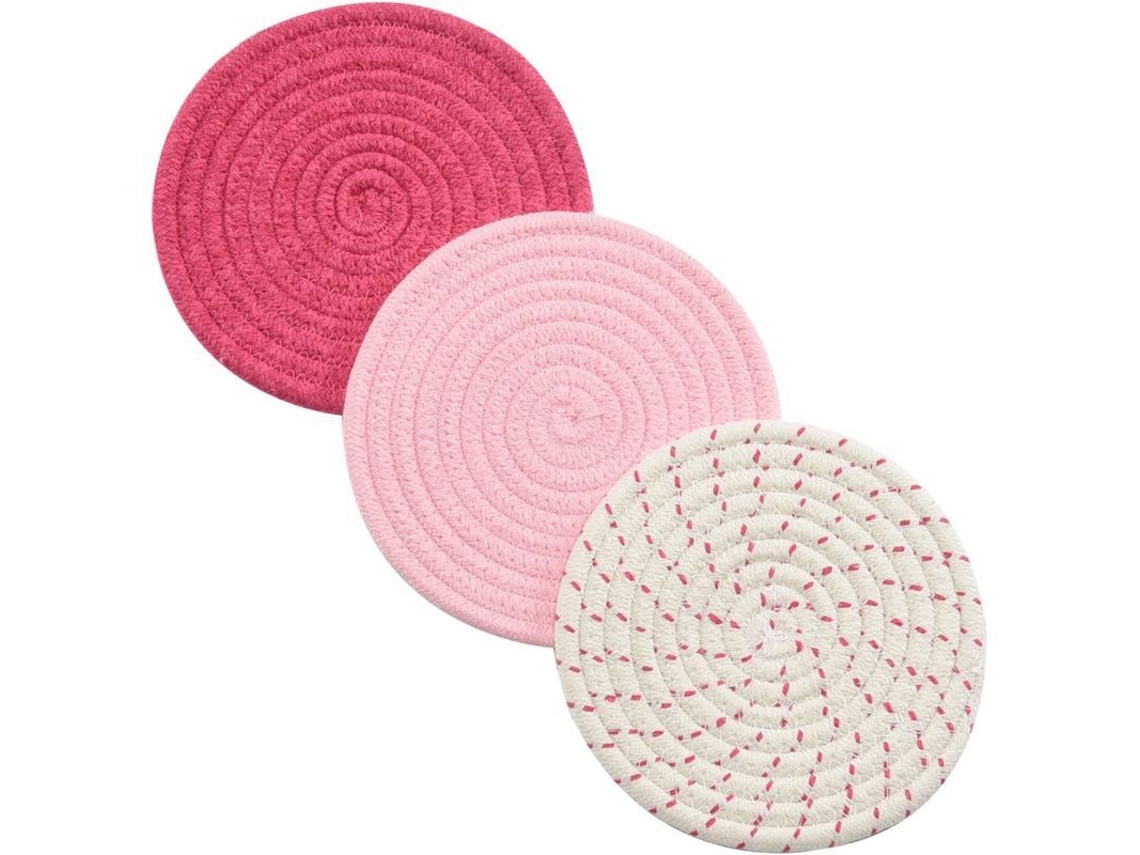 Conjunto de Protetores de Mesa Algodão Aislantes 17,78cm 3 Unidades Nova Line S/MARCA