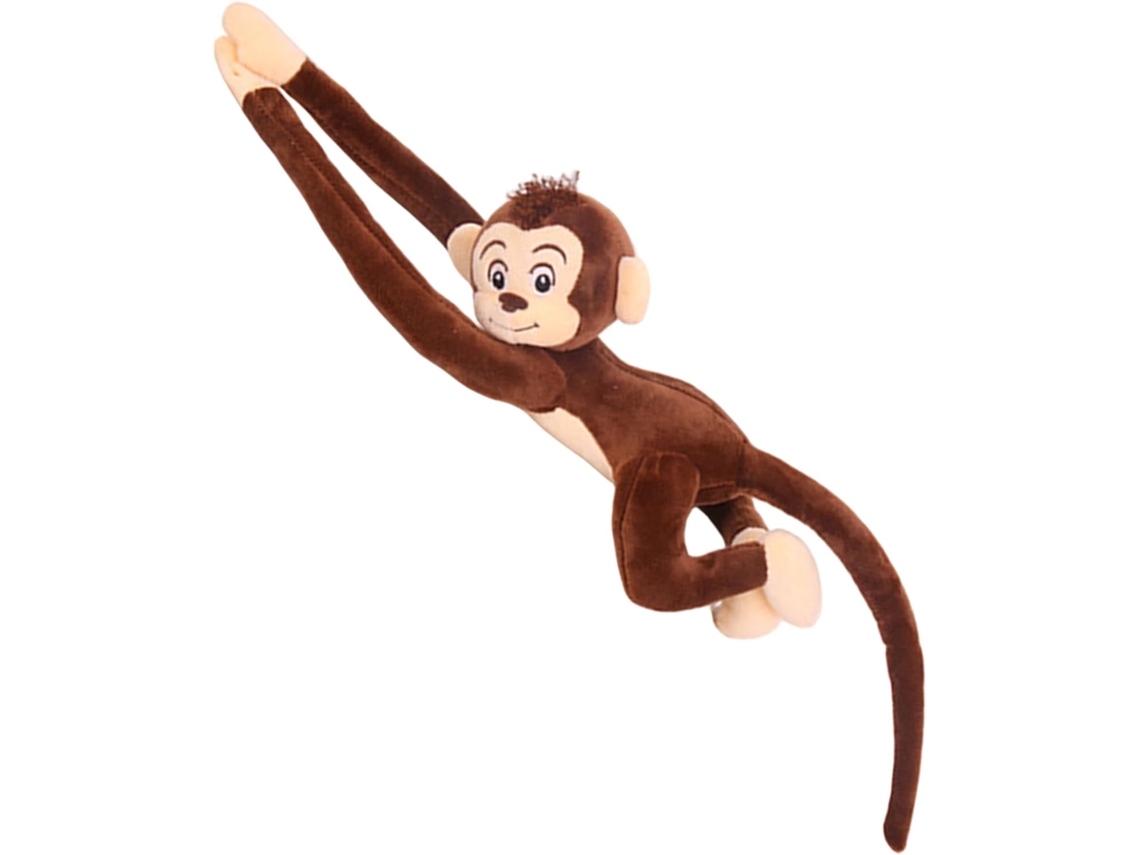 Macaco De Pelúcia Realista Marrom 89 Cm (35 Polegadas), Com Cauda E