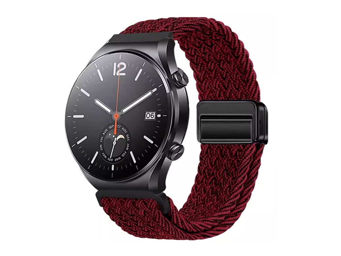 Pulseira GT6 em Nylon Trançado com Data Magnética, Compatível com Huawei Watch 5, Samsung Galaxy Watch 7, Xiaomi S4