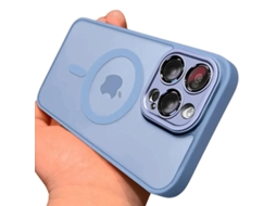 Capa Semitransparente Magsafe para iPhone 11 pro max ANTIIMPACTO! Azul