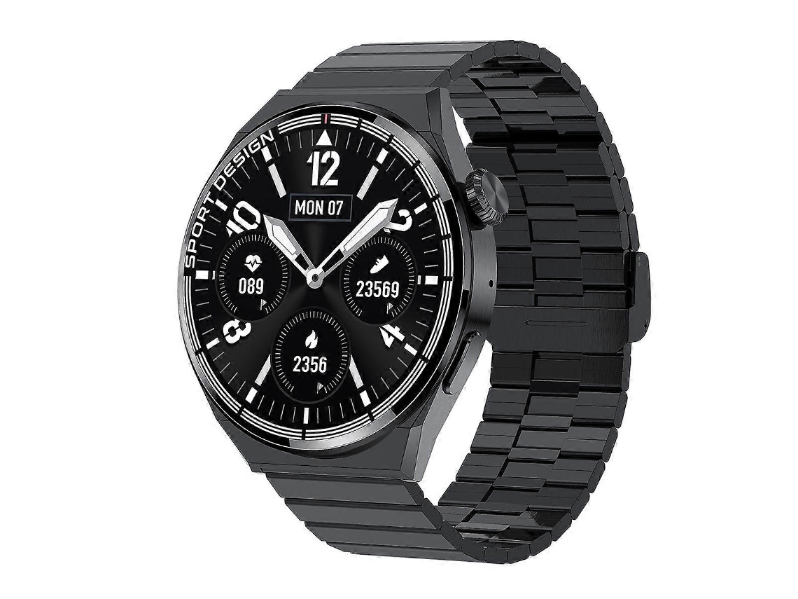 Smartwatch HDT 3 Max de 1,6 polegadas com pulseira de aço, à prova d'água IP67, compatível com chamadas Bluetooth e NFC VONKELIOS
