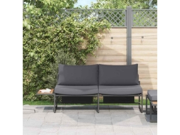 Vidaxl Sofá De Jardim Com Almofada Antracite 200,5 X 70 X 85,5 Cm Aço