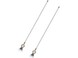 Conjunto De 2 Pingentes Decorativos Para Ventilador Teto Em Cristal E