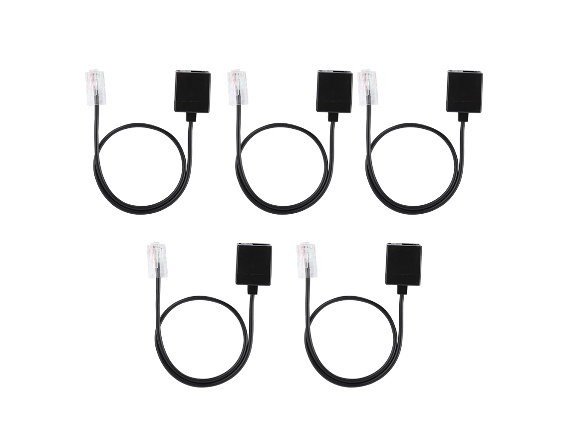 5pcs Adaptador Conversor De Cabo De Rede Telefônico Rj45 Para Rj11 Soquete 8pin4c 6pin4c