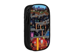 Estojo para lápis Minecraft B572 para crianças e adultos, poliéster durável, com 5 porta-lápis e organizador de malha E572 (fmy), Miraflow (lavável).