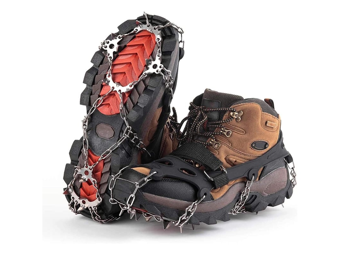 Grampões Para Calçados, Cleats De Tração No Gelo, Proteções Anti-deslizantes Com 19 Picos, Tamanho Xl 44-47
