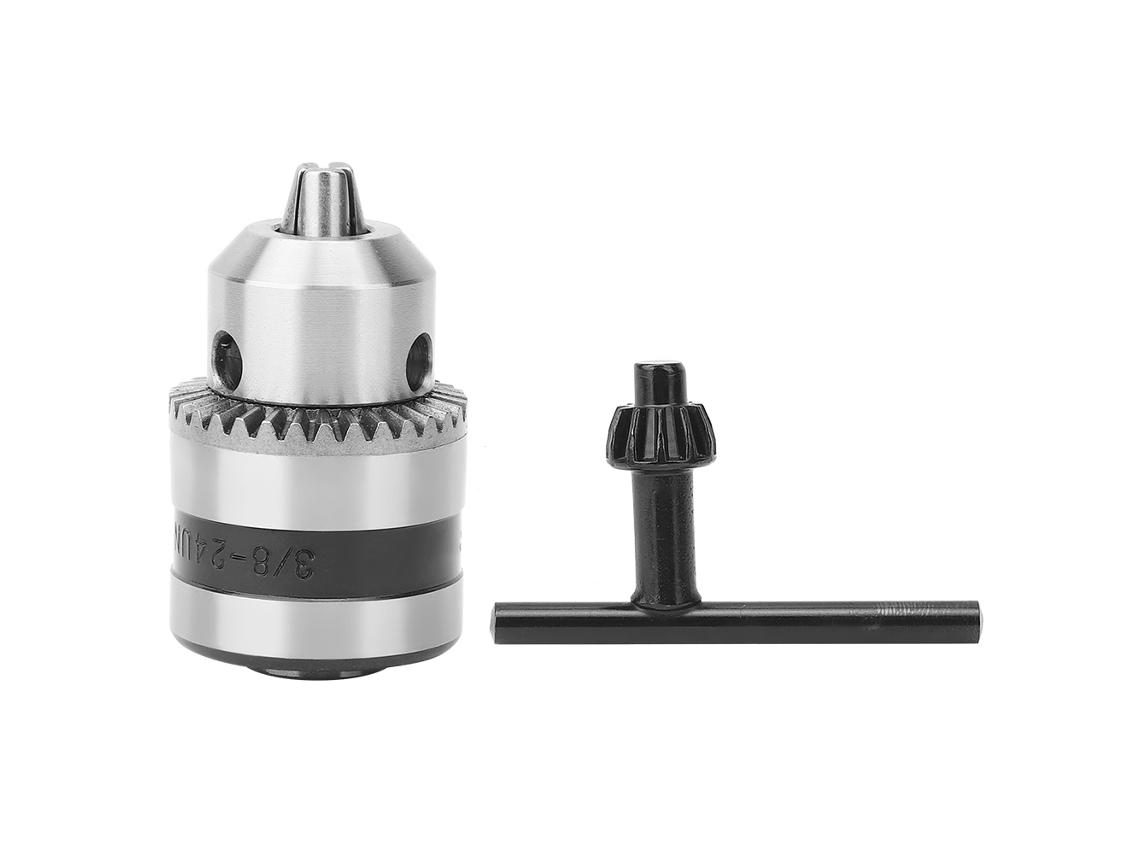 Adaptador De Mandril De Taladro Eléctrico 3/8‑24unf 1.5‑10mm Com Chave Para Torneiras E Máquinas De Fresa